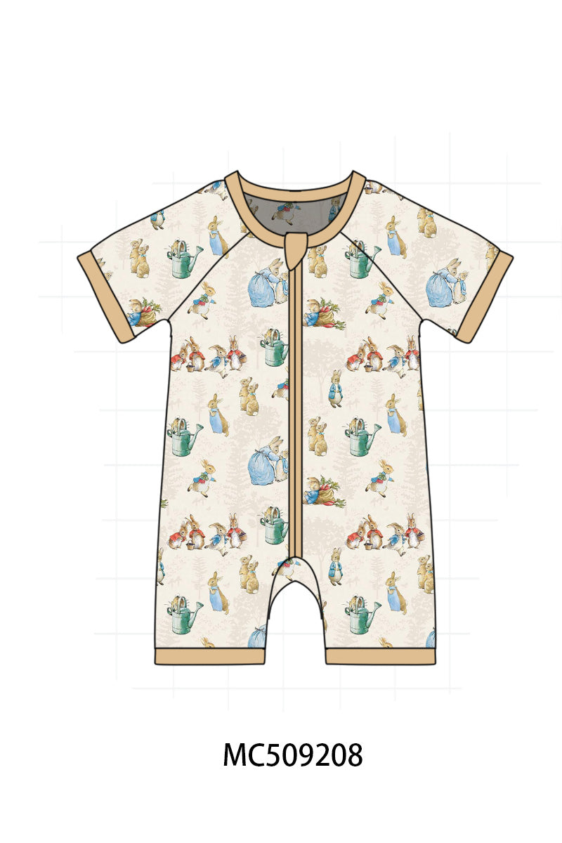 PO66 Brown easter bunny pajama bamboo collection