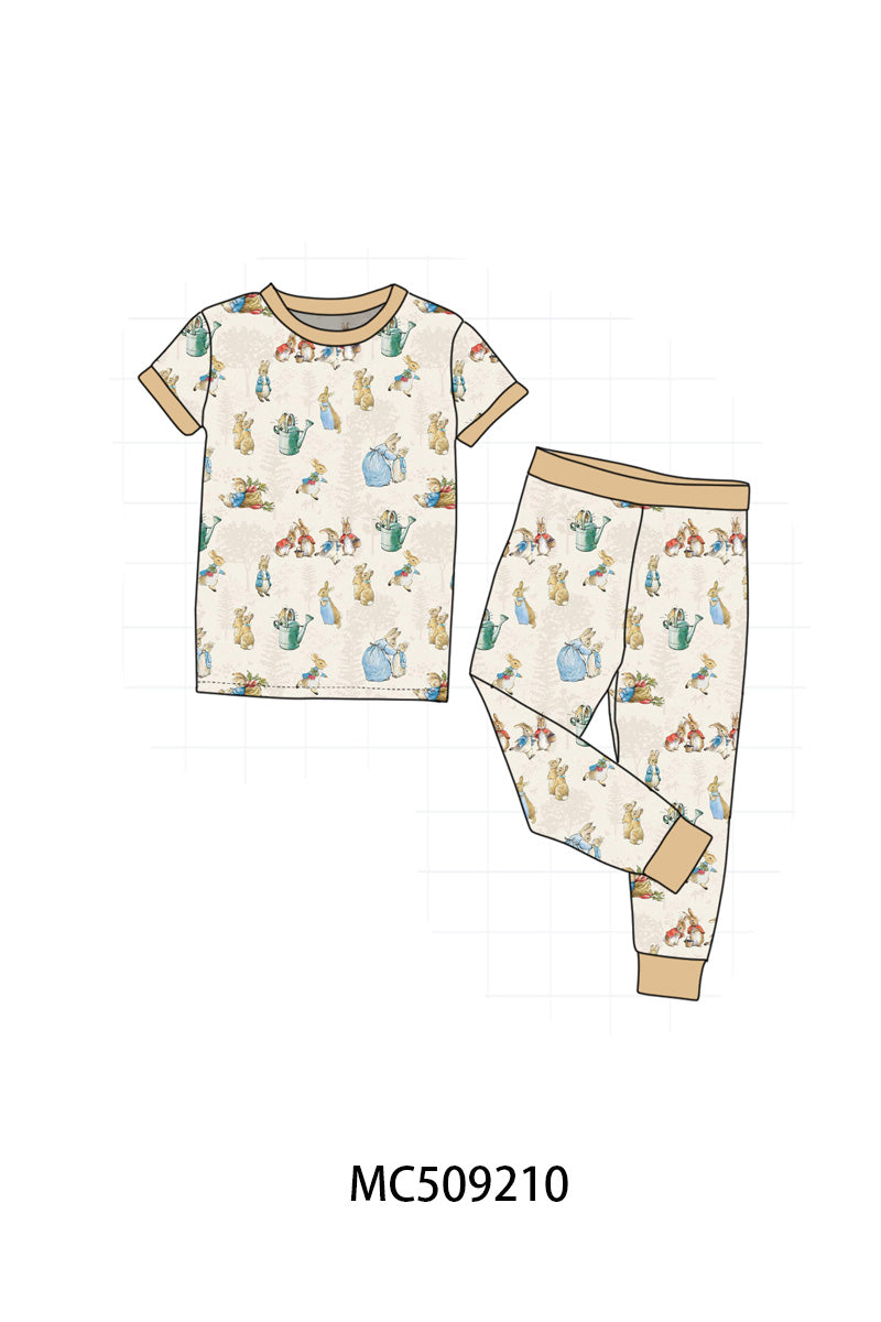 PO66 Brown easter bunny pajama bamboo collection