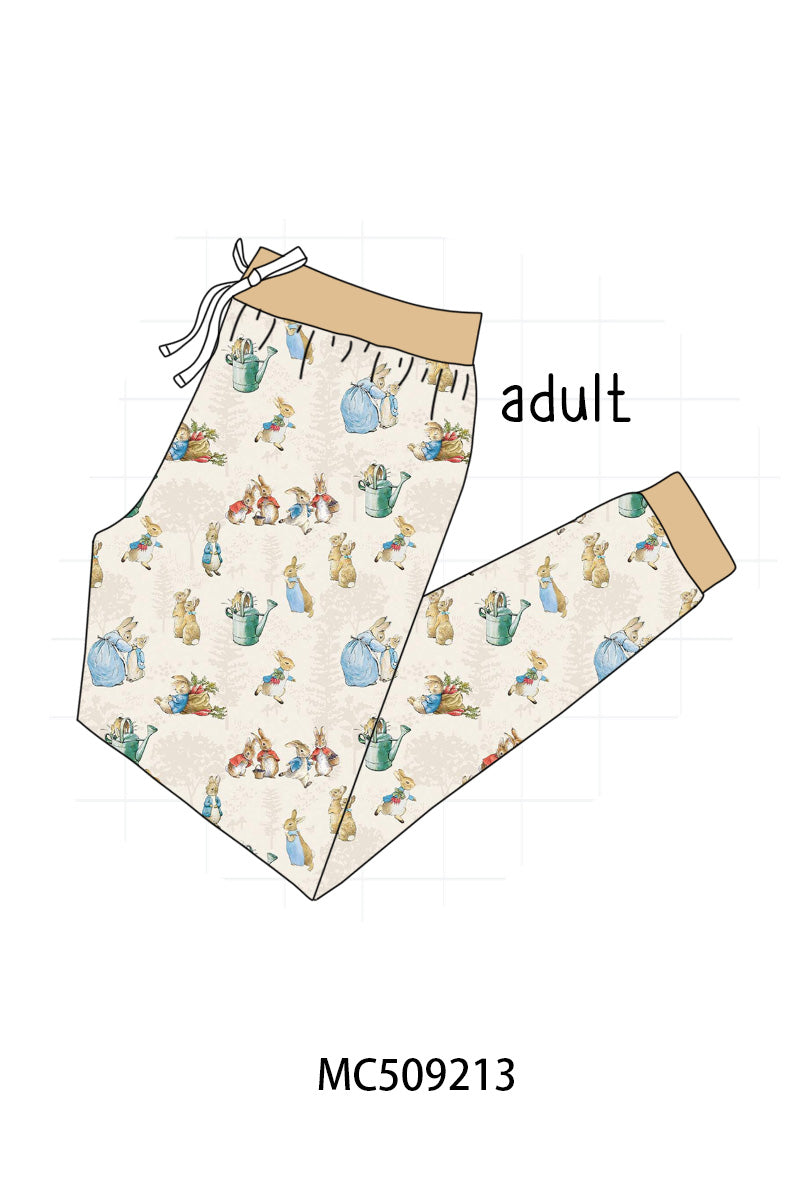 PO66 Brown easter bunny pajama bamboo collection