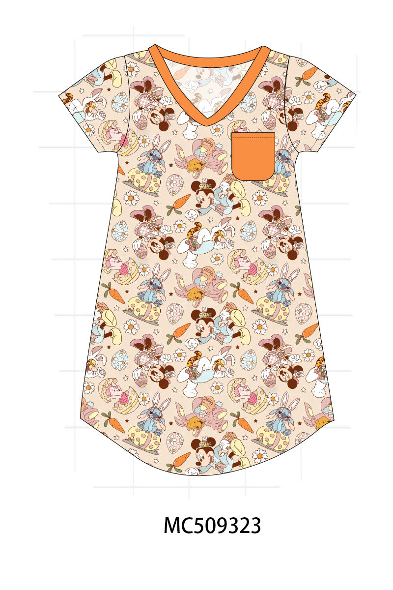 PO66 Orange character print bamboo collection