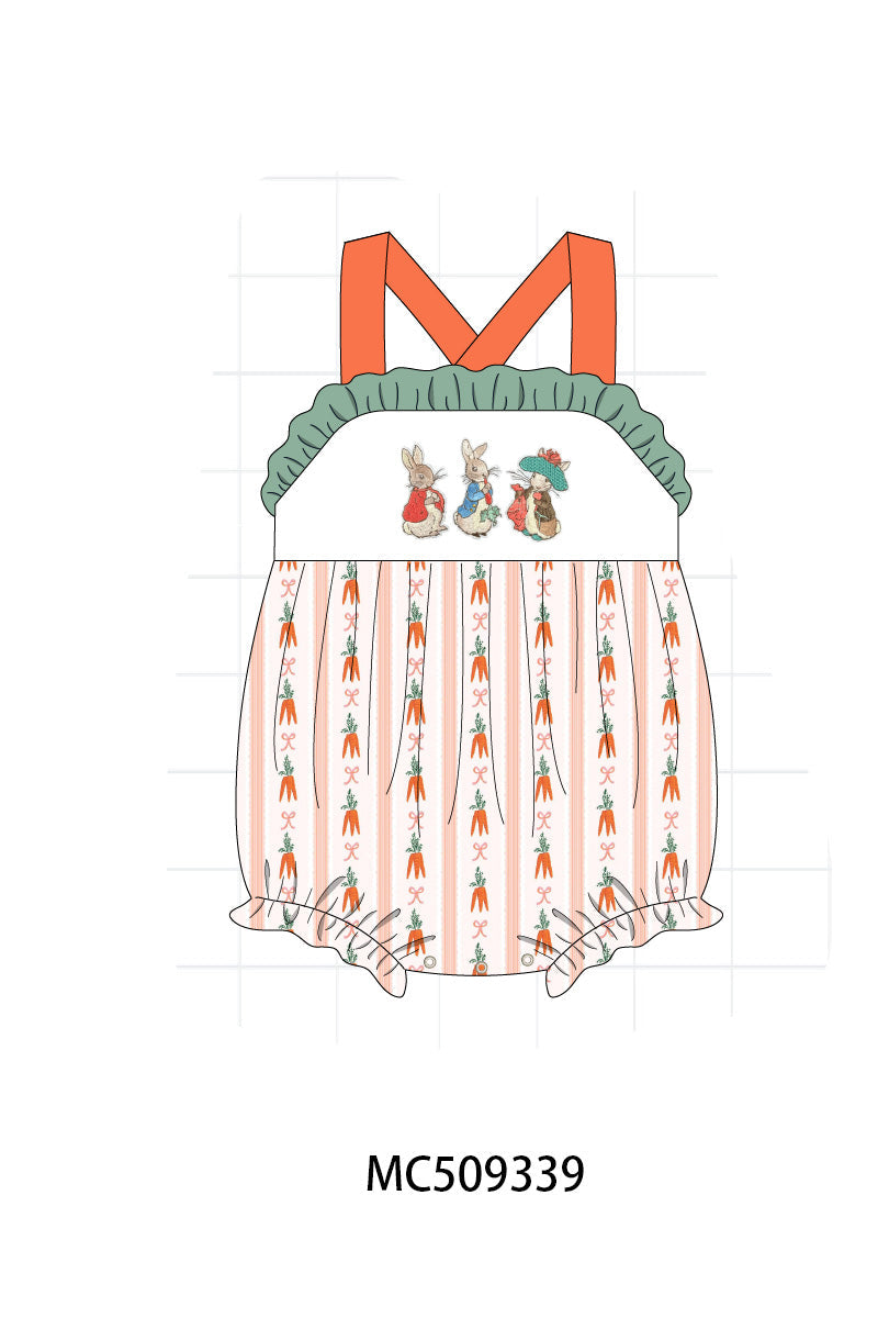 PO66 Easter bunny embroidery ruffle collection