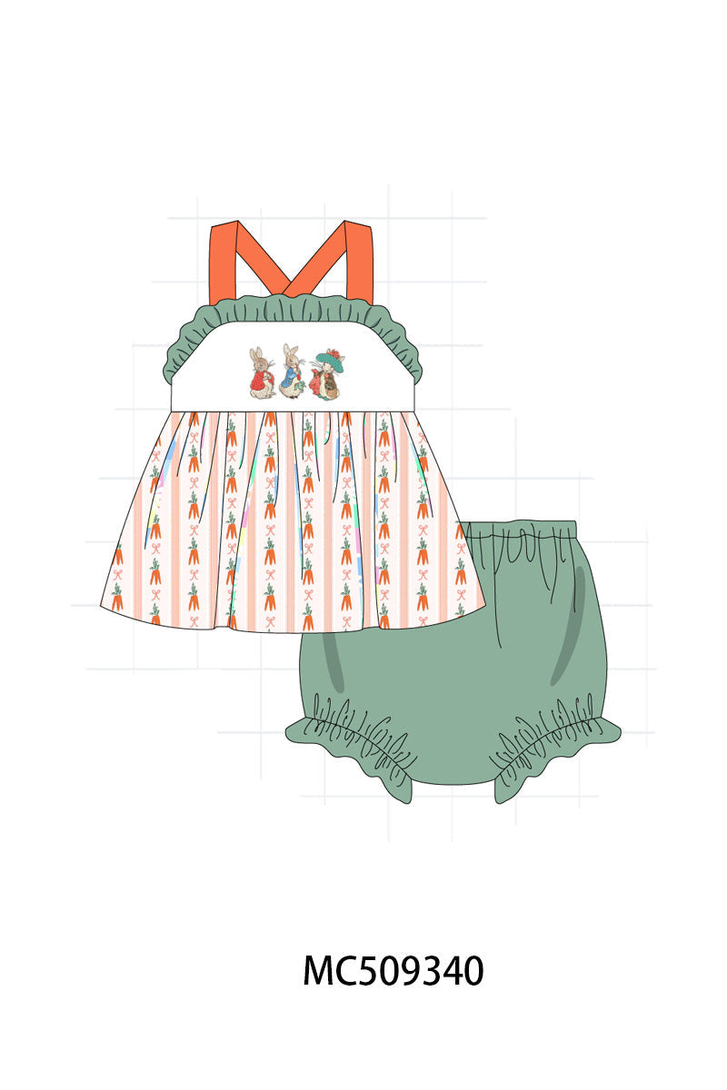PO66 Easter bunny embroidery ruffle collection