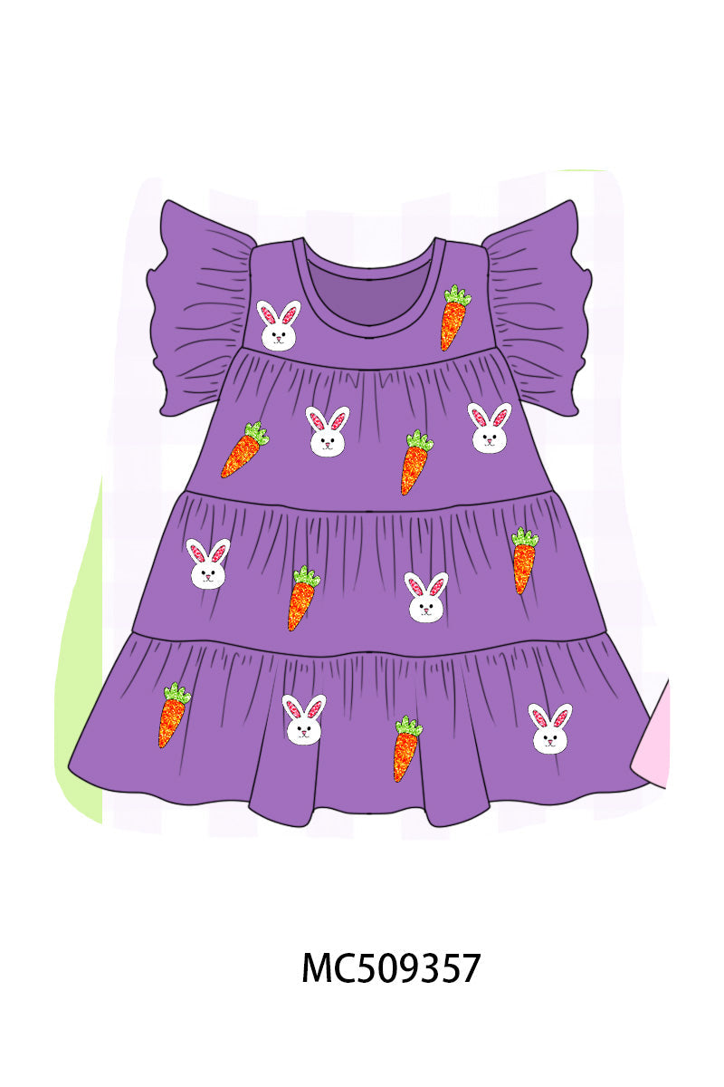 PO66 Easter bunny carrot sequin tiered dress collection