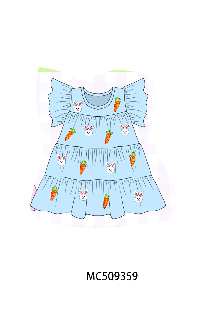 PO66 Easter bunny carrot sequin tiered dress collection