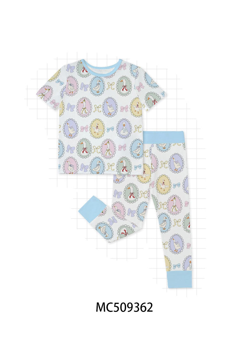 PO66 Blue duck print bamboo collection