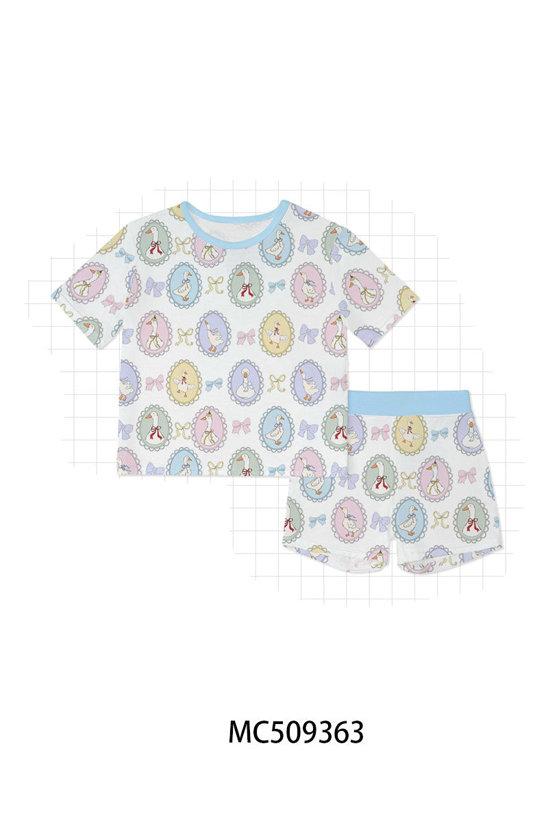PO66 Blue duck print bamboo collection