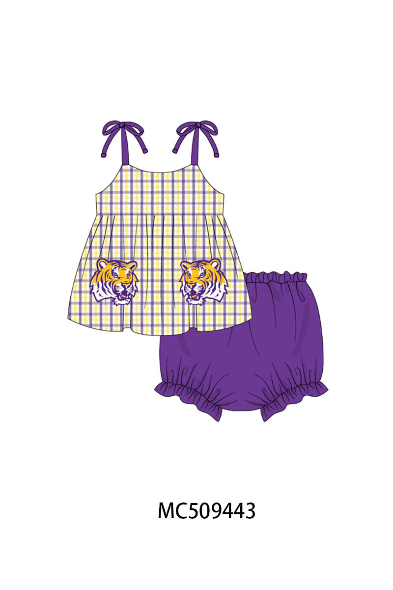 PO66 Purple LSU GEAUX smocked collection 1