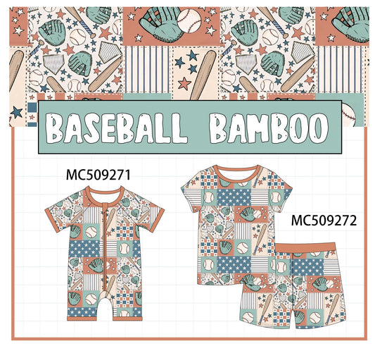 PO66 Baseball checkered print bamboo collection