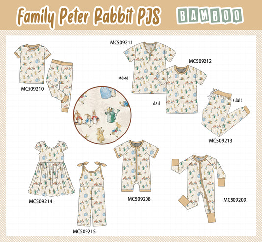 PO66 Brown easter bunny pajama bamboo collection