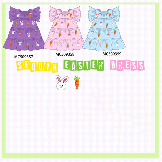PO66 Easter bunny carrot sequin tiered dress collection