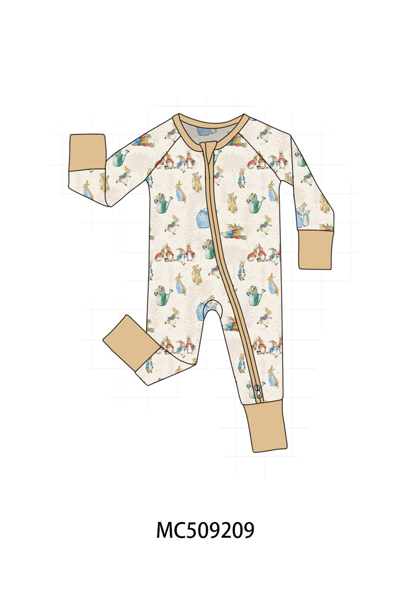 PO66 Brown easter bunny pajama bamboo collection