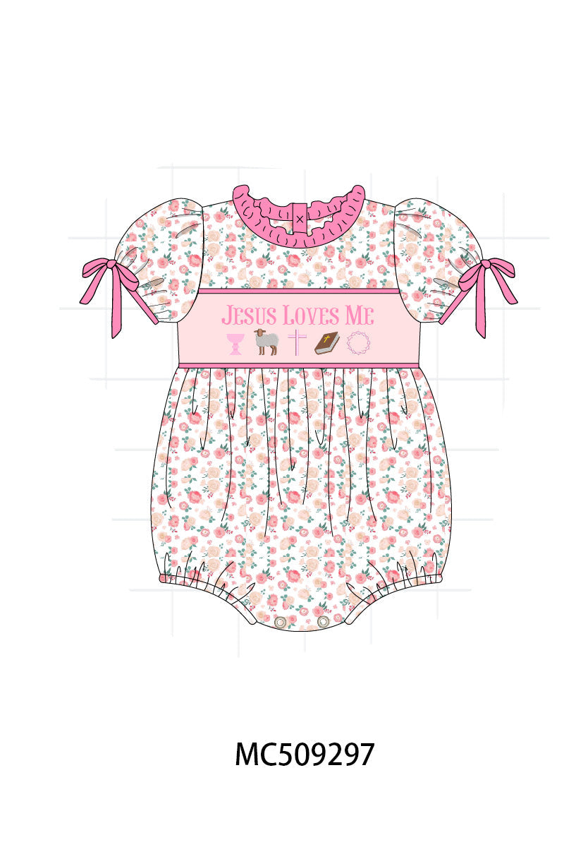 PO66 Pink jesus loves me embroidery collection