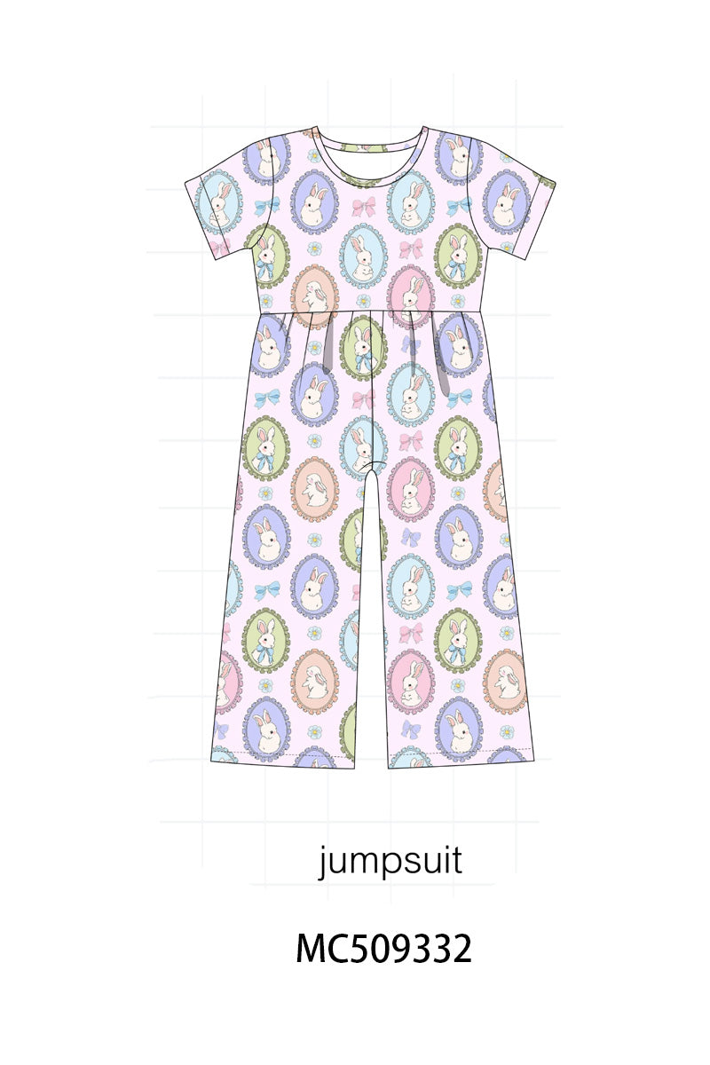 PO66 Purple easter bunny print bamboo collection