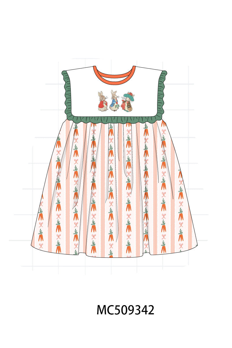 PO66 Easter bunny embroidery ruffle collection