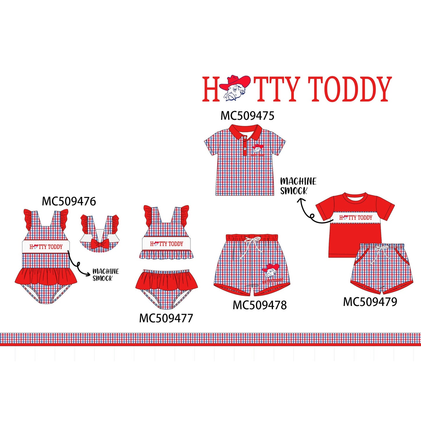 PO66 Ole Miss smocked gingham collection 2