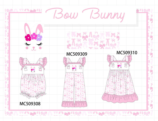 PO66 Pink bow easter bunny embroidery collection