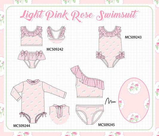 PO66 Pink rose print swimsuit collection