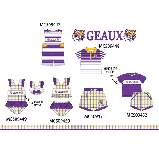 PO66 Purple LSU GEAUX smocked collection 2